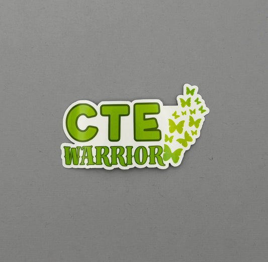 CTE Warrior Butterflies Sticker