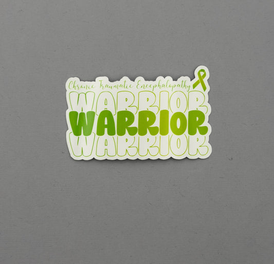 Chronic Traumatic Encephalopathy Warrior Sticker