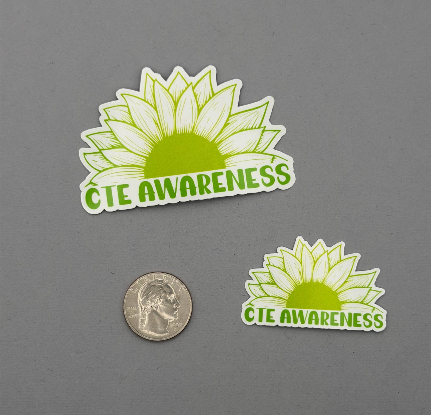 CTE Awareness Sunflower Sticker