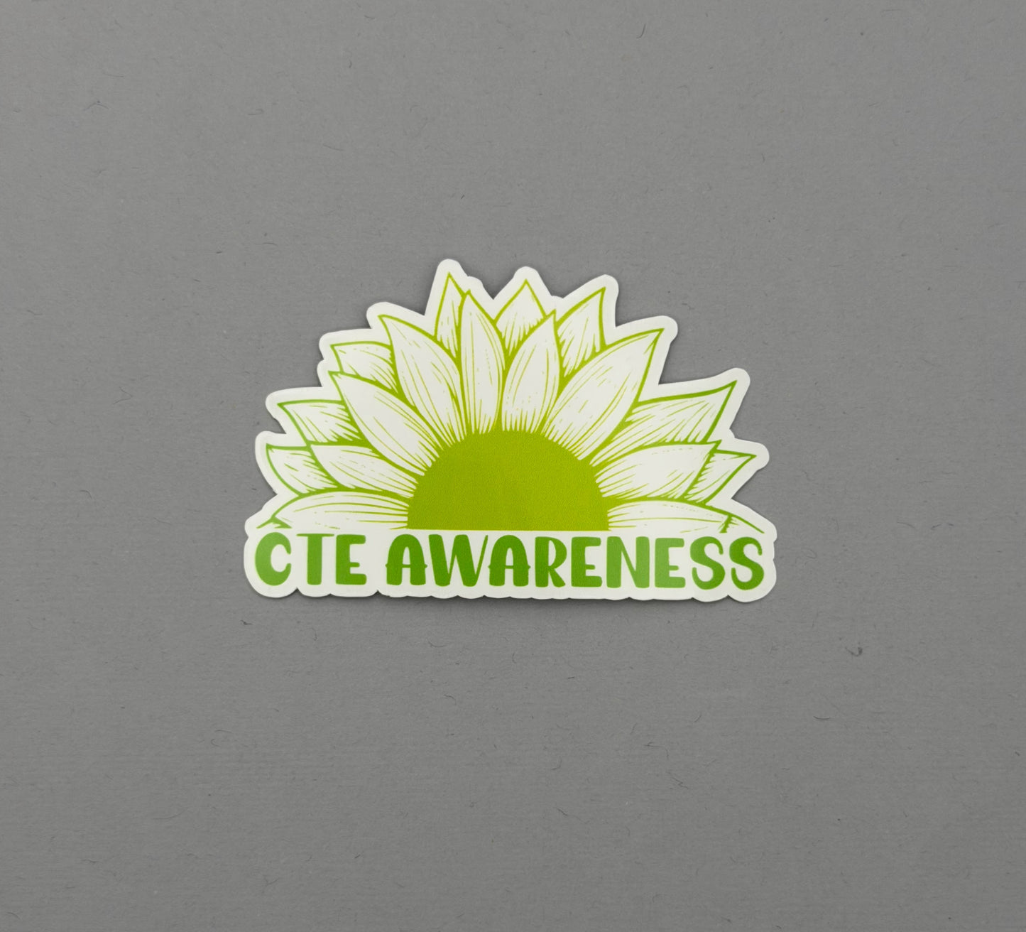 CTE Awareness Sunflower Sticker