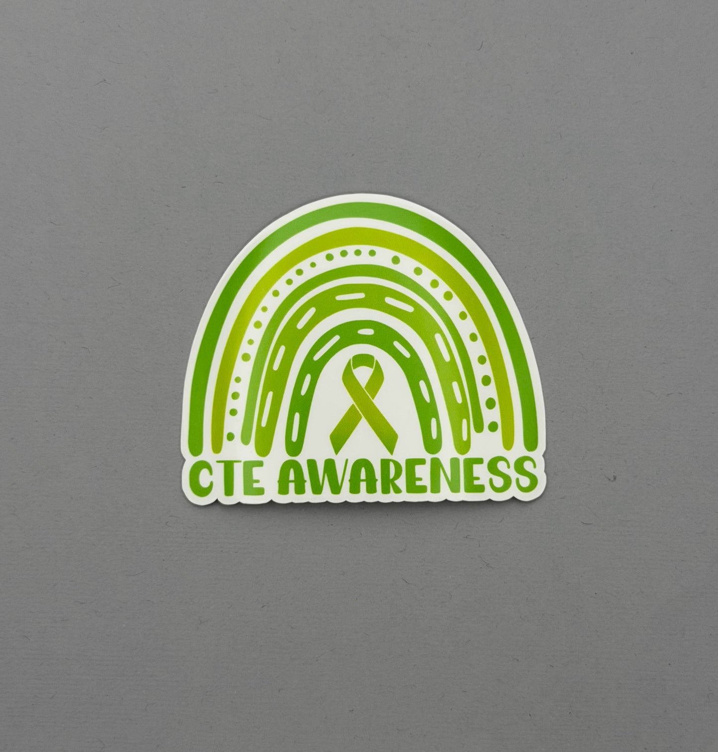 CTE Awareness Rainbow Sticker