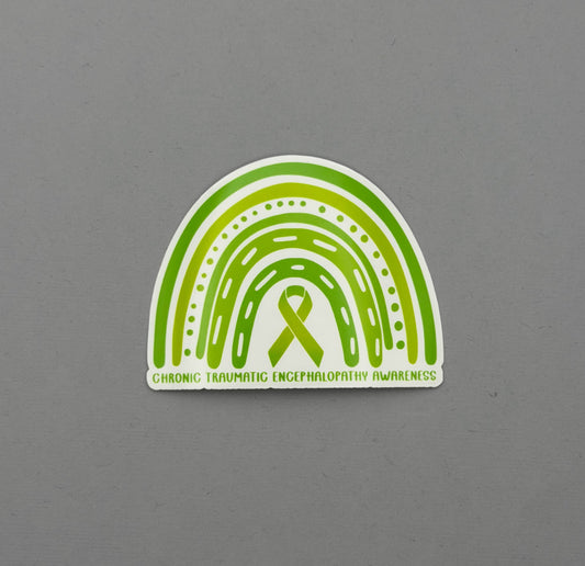 Chronic Traumatic Encephalopathy Awareness Rainbow Sticker
