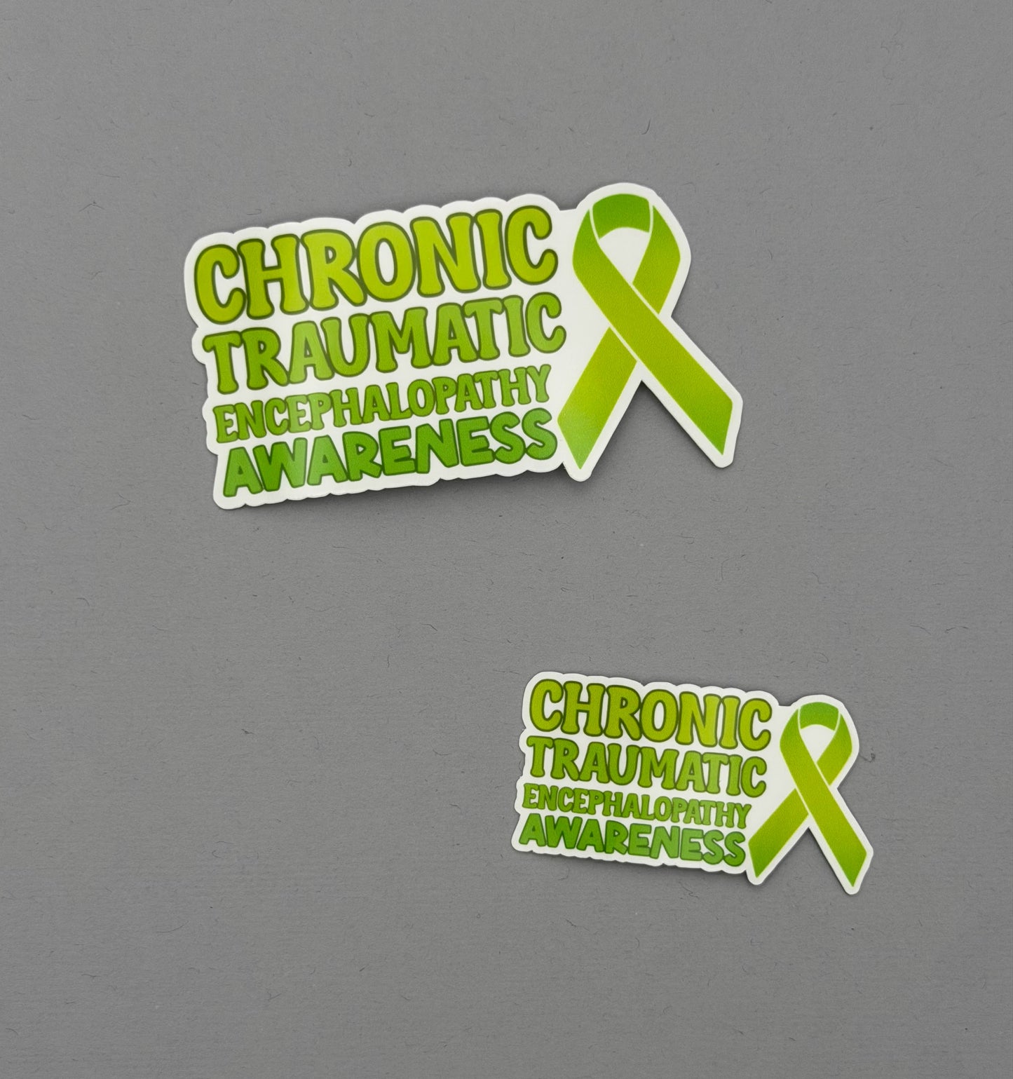 Chronic Traumatic Encephalopathy Awareness with Ribbon Sticker
