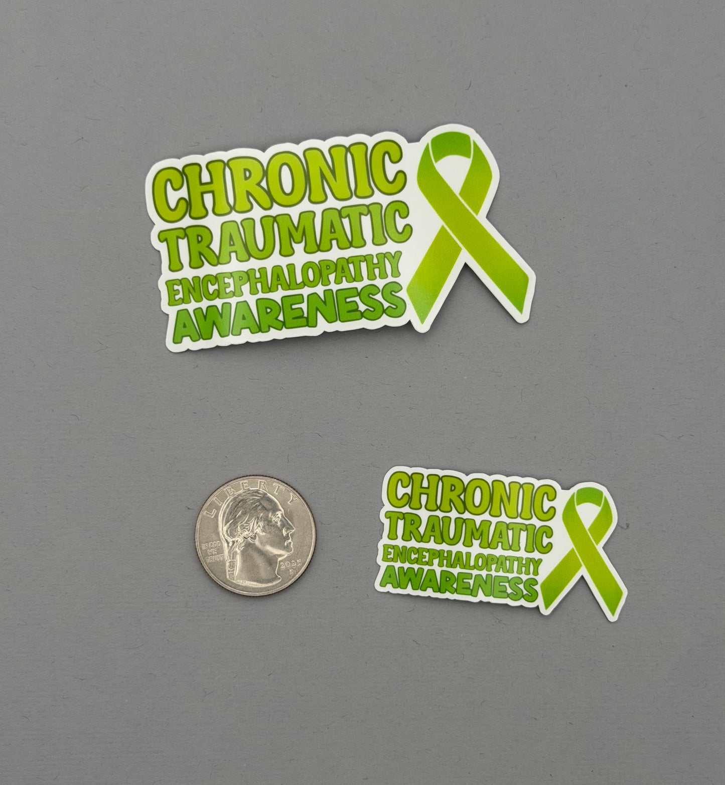 Chronic Traumatic Encephalopathy Awareness with Ribbon Sticker