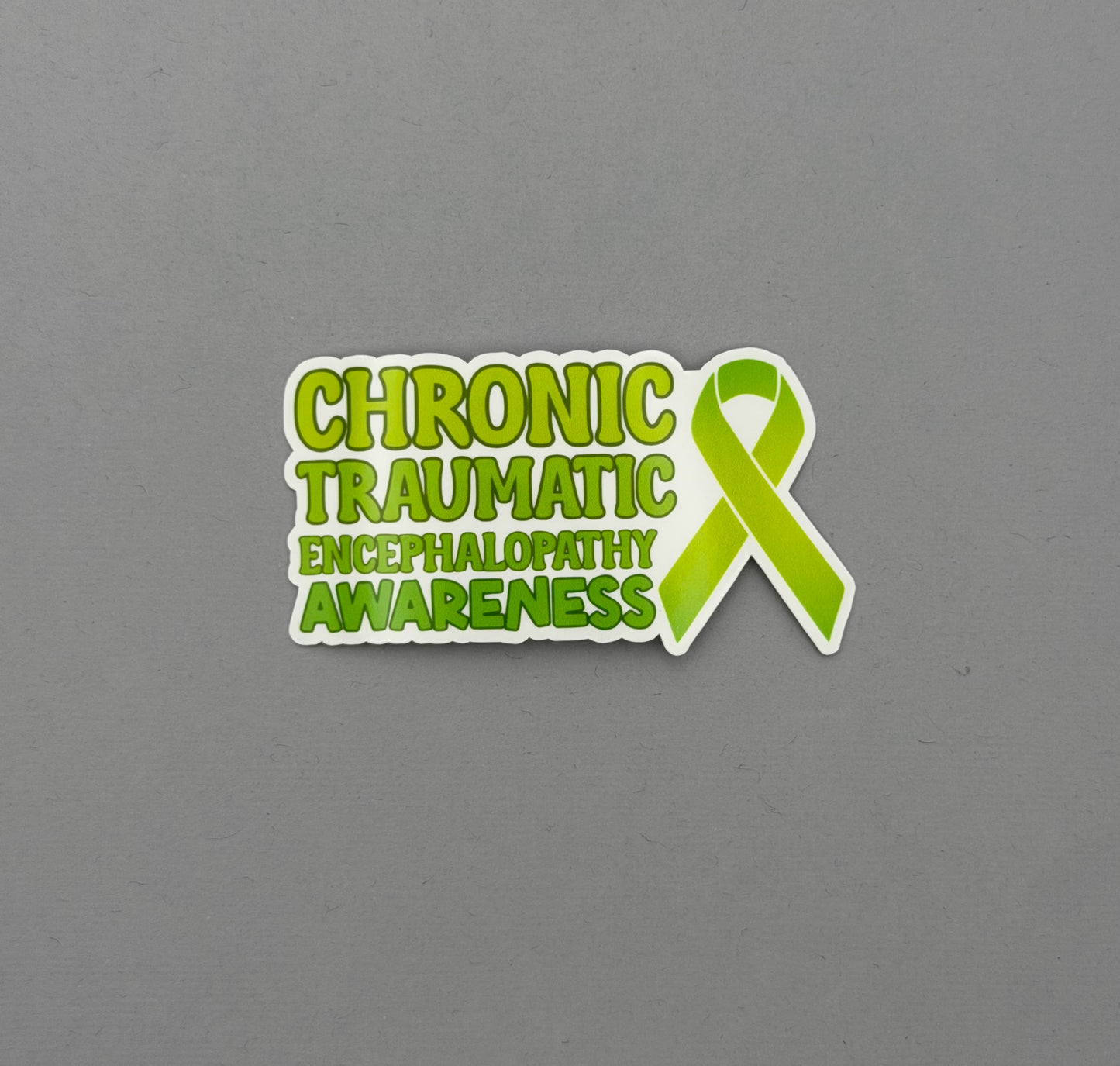 Chronic Traumatic Encephalopathy Awareness with Ribbon Sticker