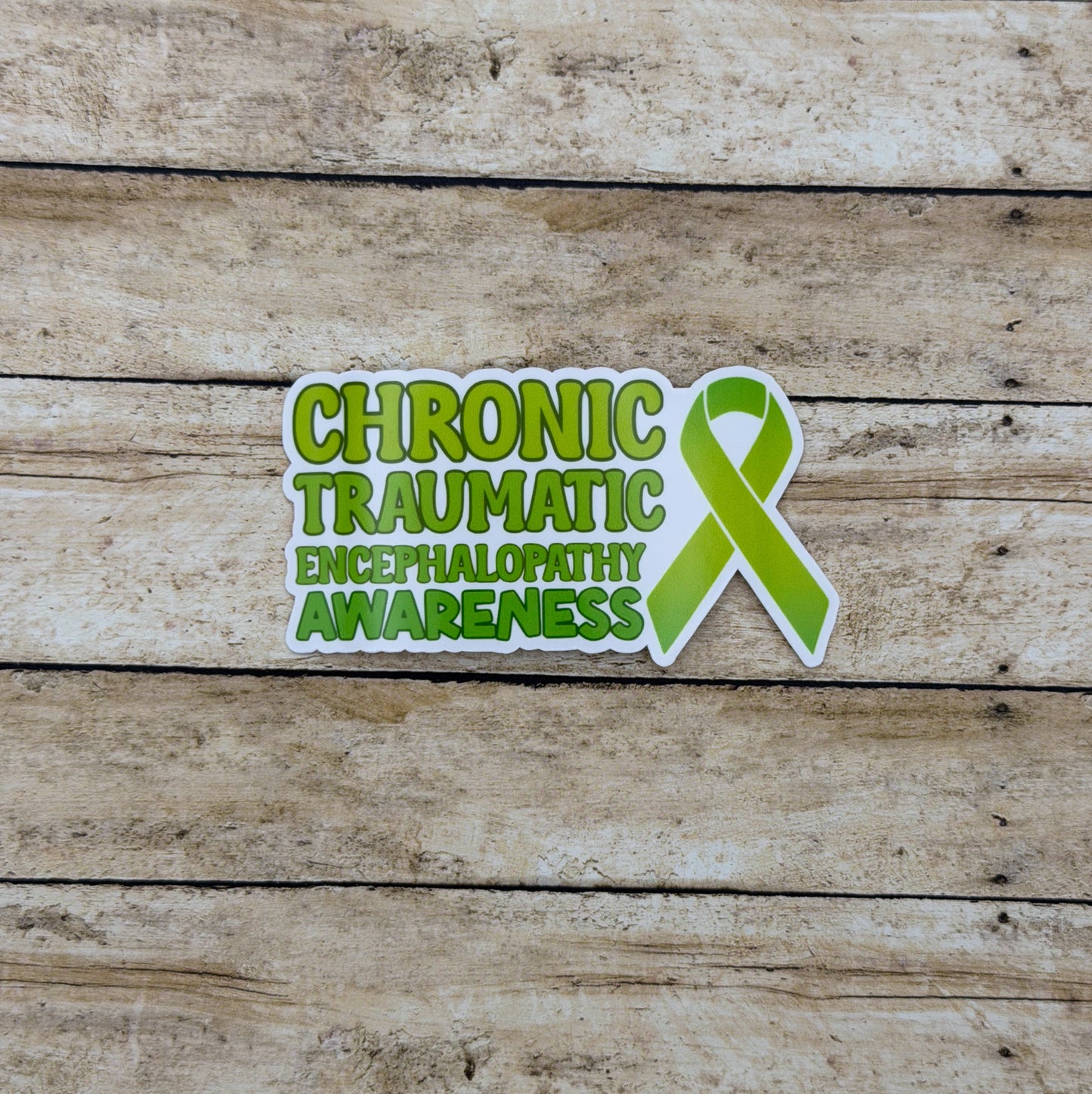 Chronic Traumatic Encephalopathy Awareness with Ribbon Sticker