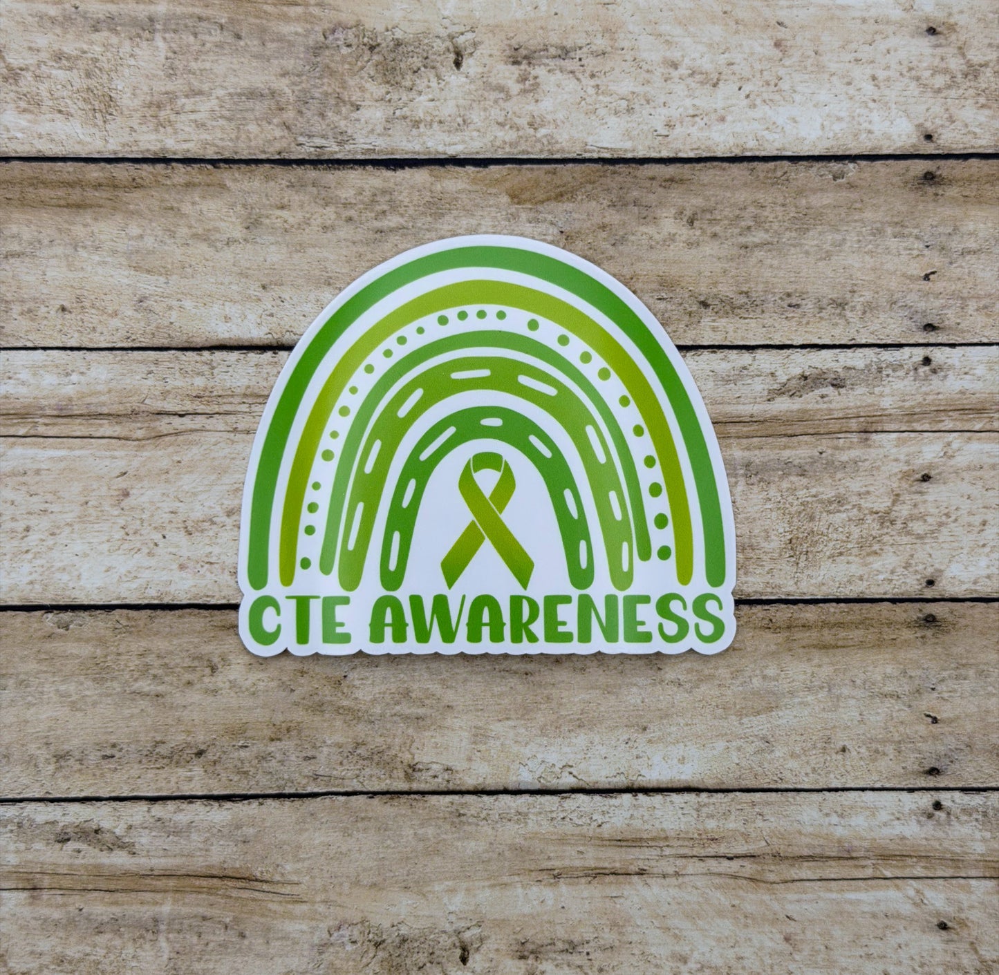 CTE Awareness Rainbow Sticker