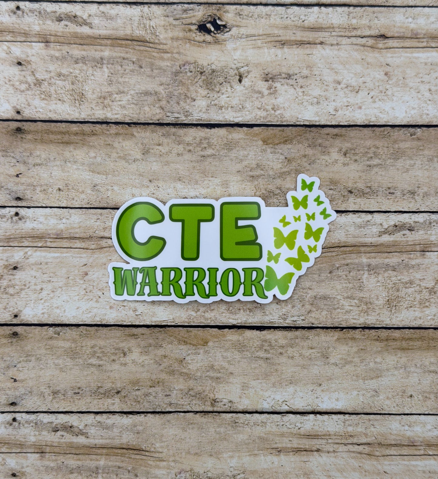 CTE Warrior Butterflies Sticker