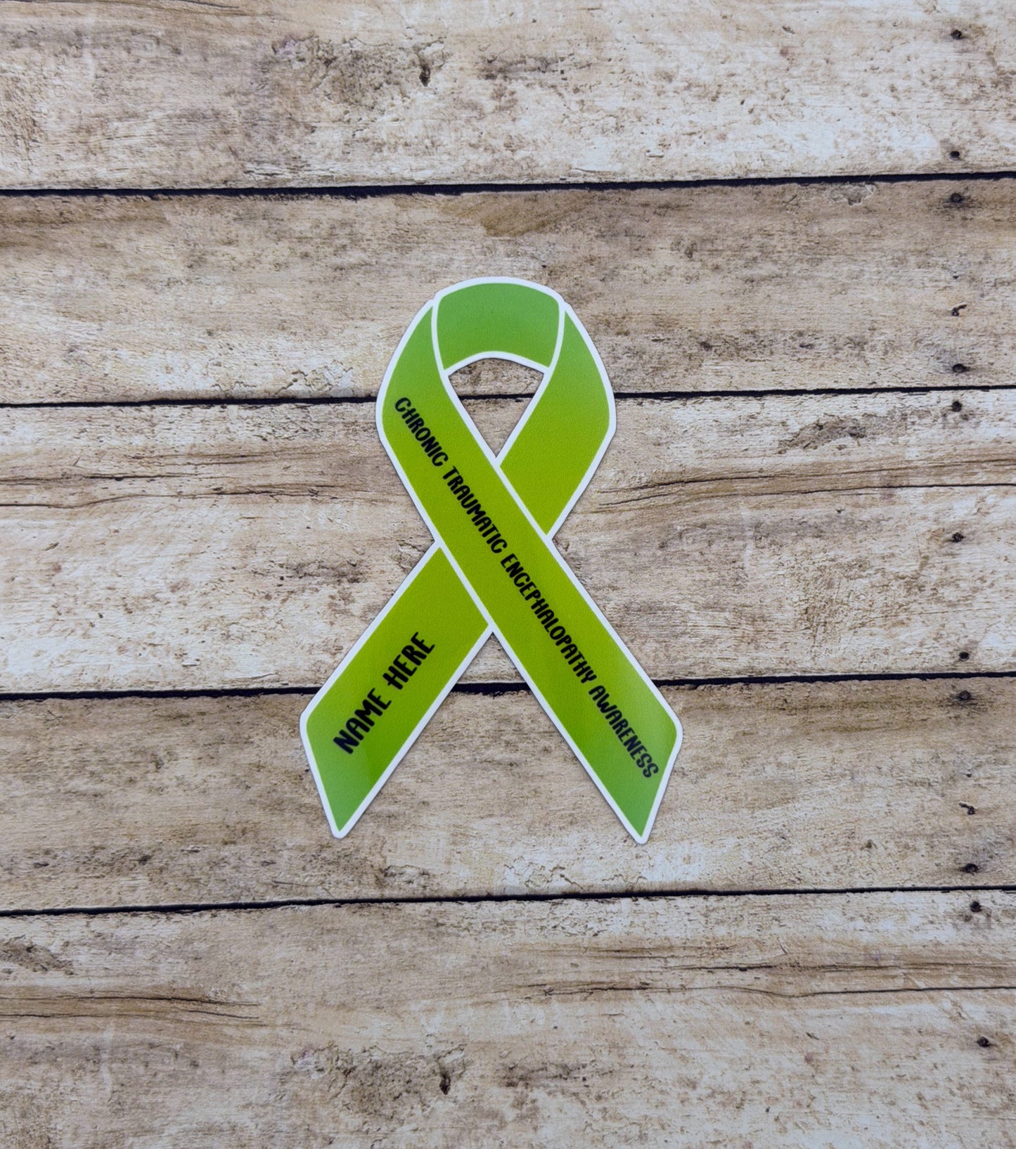 Chronic Traumatic Encephalopathy Custom Awareness Ribbon Sticker