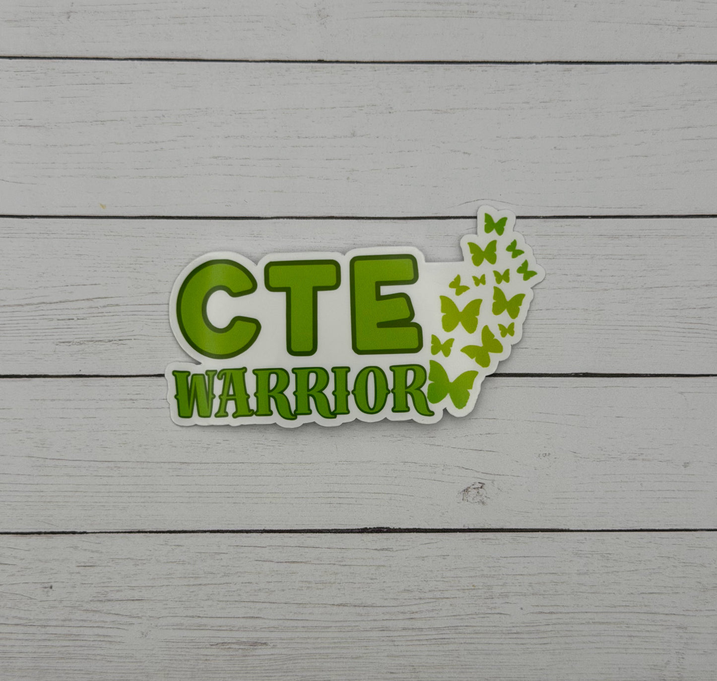 CTE Warrior Butterflies Sticker