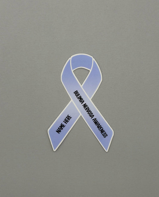 Bulimia Nervosa Awareness Custom Ribbon Sticker or Magnet