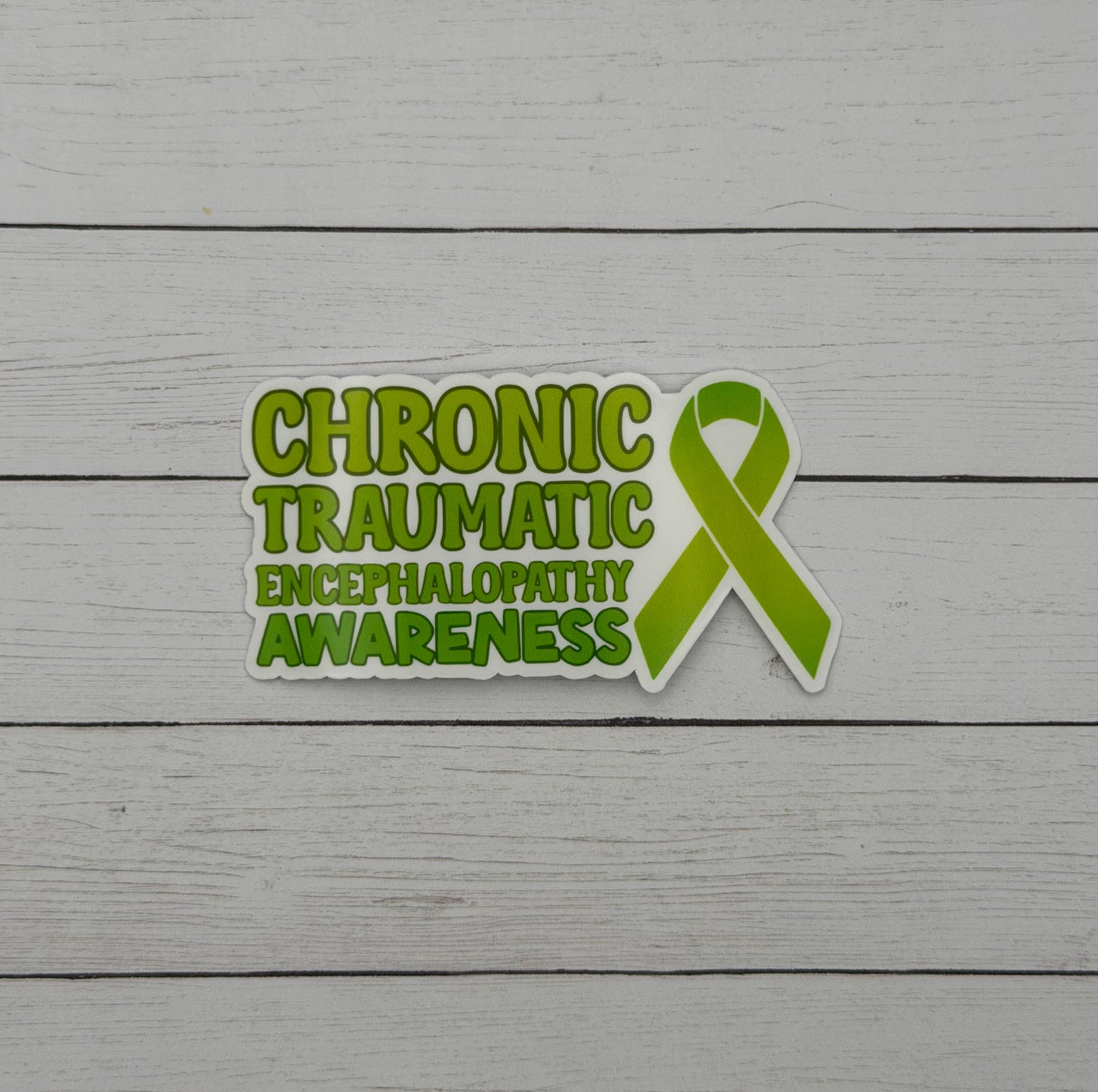 Chronic Traumatic Encephalopathy Awareness with Ribbon Sticker