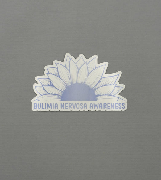 Bulimia Nervosa Awareness Sunflower Sticker or Magnet