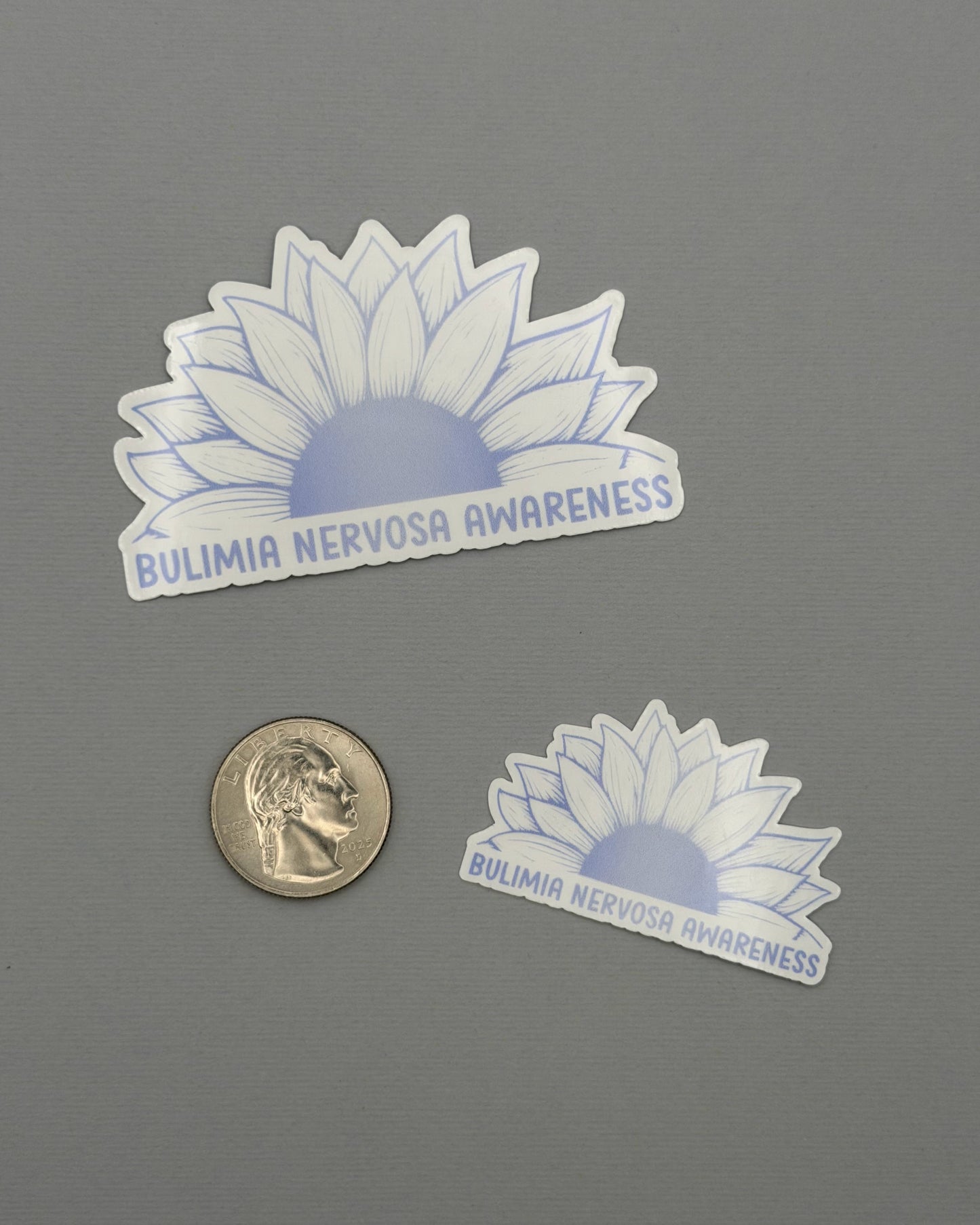 Bulimia Nervosa Awareness Sunflower Sticker or Magnet