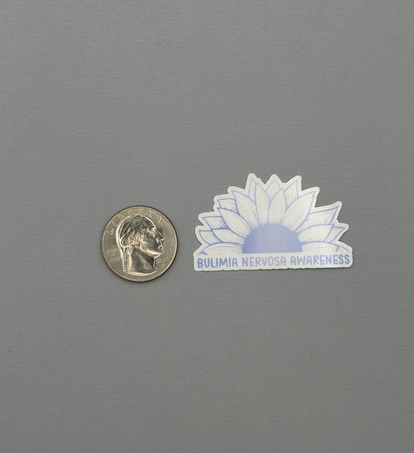Bulimia Nervosa Awareness Sunflower Sticker or Magnet