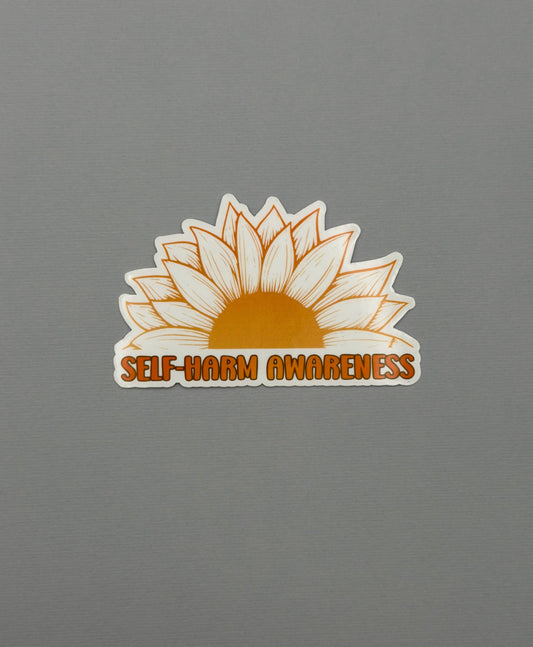 Self-Harm Awareness Sunflower Sticker or Magnet