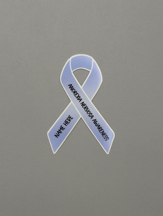 Anorexia Nervosa Awareness Custom Ribbon Sticker or Magnet