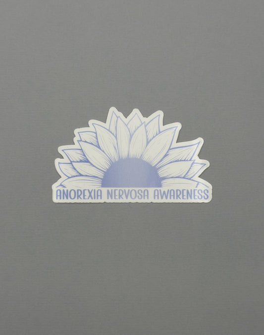 Anorexia Nervosa Awareness Sunflower Sticker or Magnet