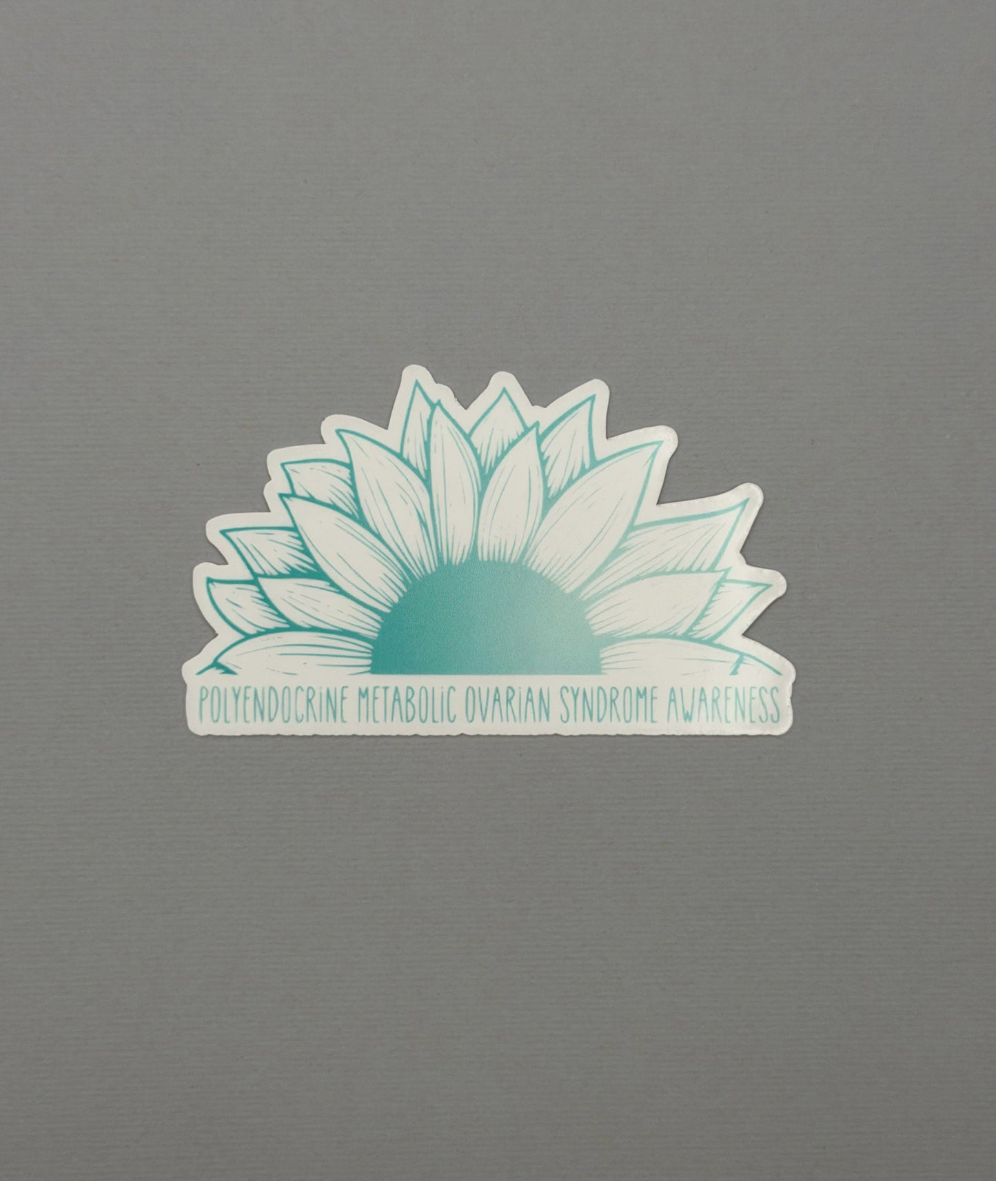 Polyendocrine Metabolic Ovarian Syndrome Awareness Sunflower Sticker or Magnet | PMOS