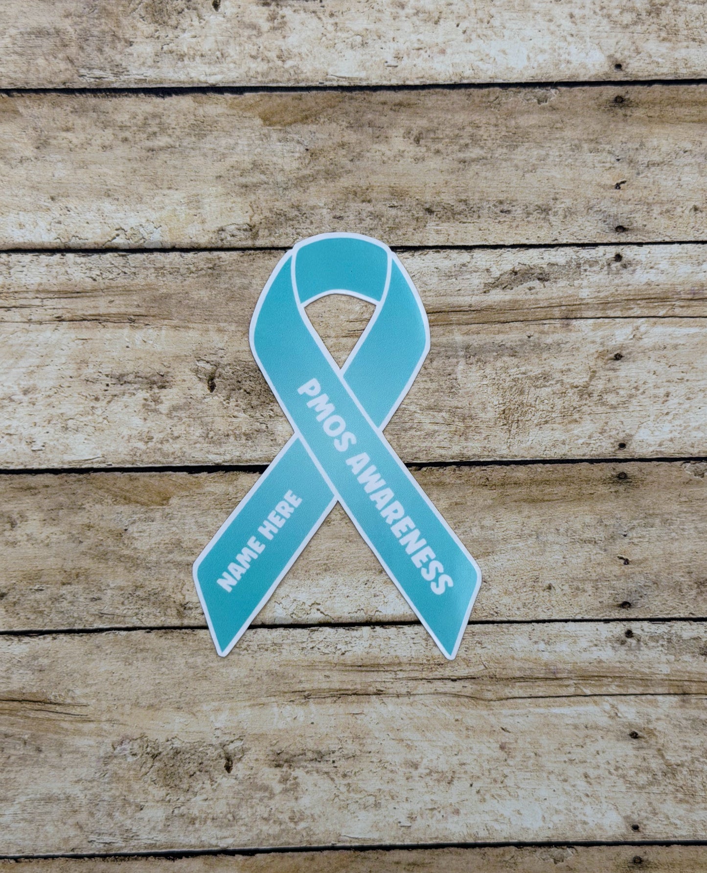 PMOS Awareness Custom Ribbon Sticker or Magnet | Polyendocrine Metabolic Ovarian Syndrome