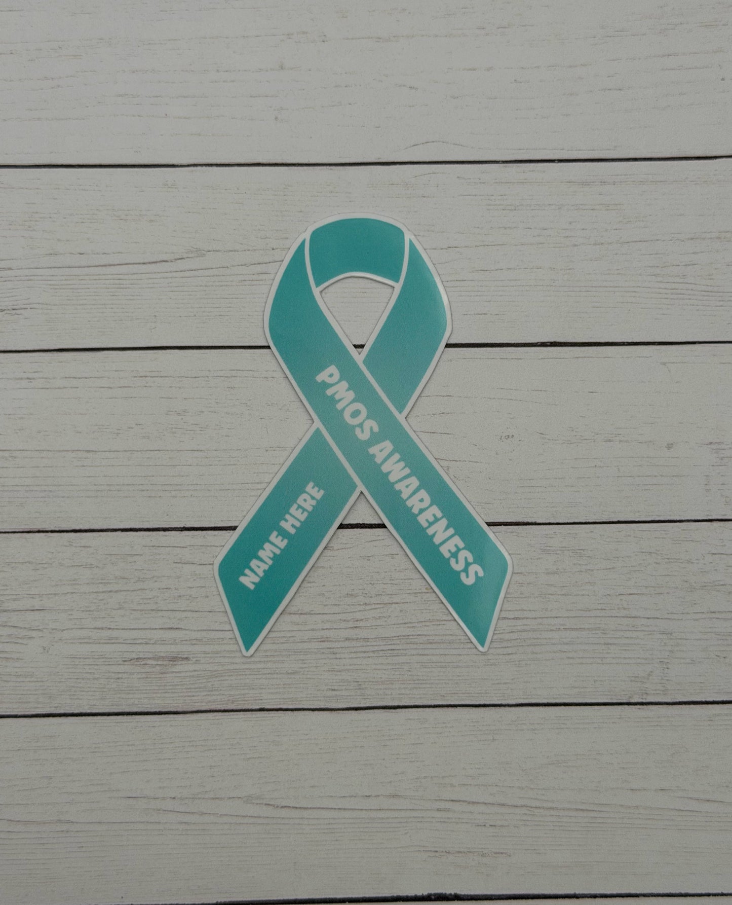PMOS Awareness Custom Ribbon Sticker or Magnet | Polyendocrine Metabolic Ovarian Syndrome