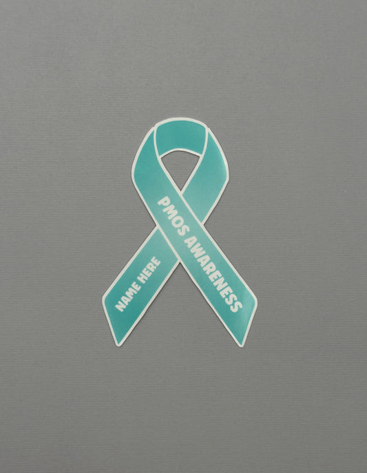 PMOS Awareness Custom Ribbon Sticker or Magnet | Polyendocrine Metabolic Ovarian Syndrome