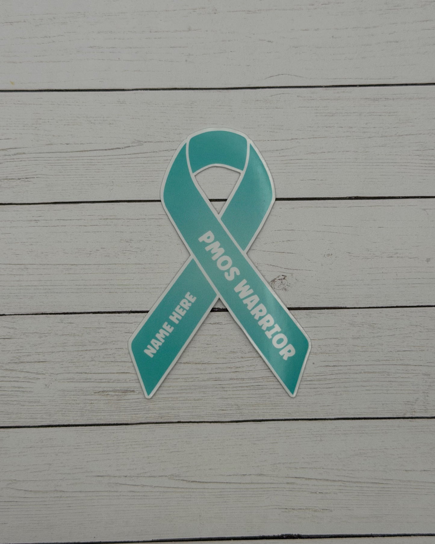 PMOS Warrior Custom Ribbon Sticker or Magnet | Polyendocrine Metabolic Ovarian Syndrome