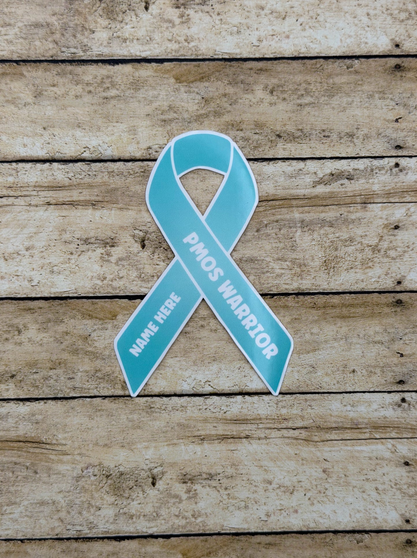 PMOS Warrior Custom Ribbon Sticker or Magnet | Polyendocrine Metabolic Ovarian Syndrome