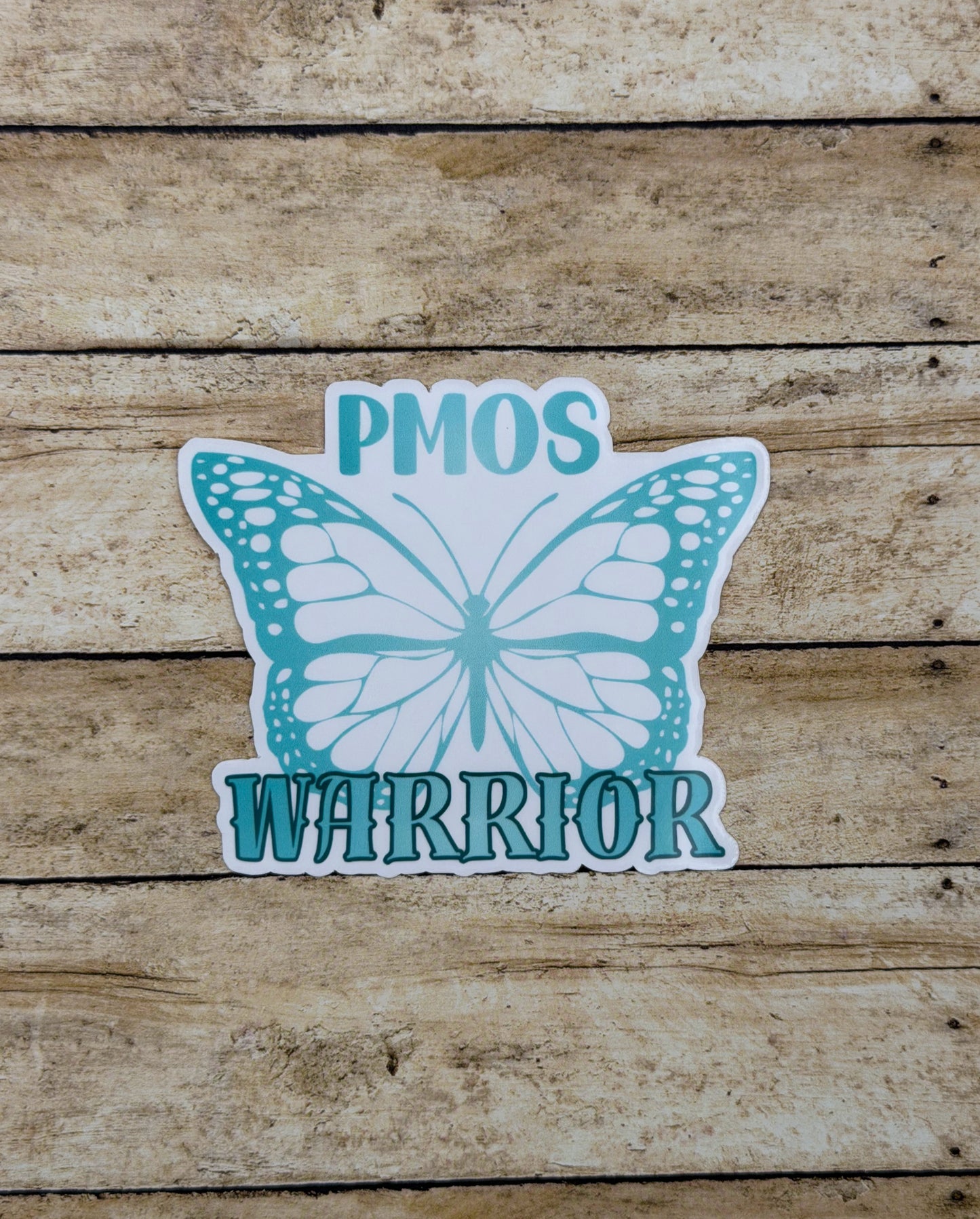 PMOS Warrior Butterfly Sticker or Magnet | Polyendocrine Metabolic Ovarian Syndrome