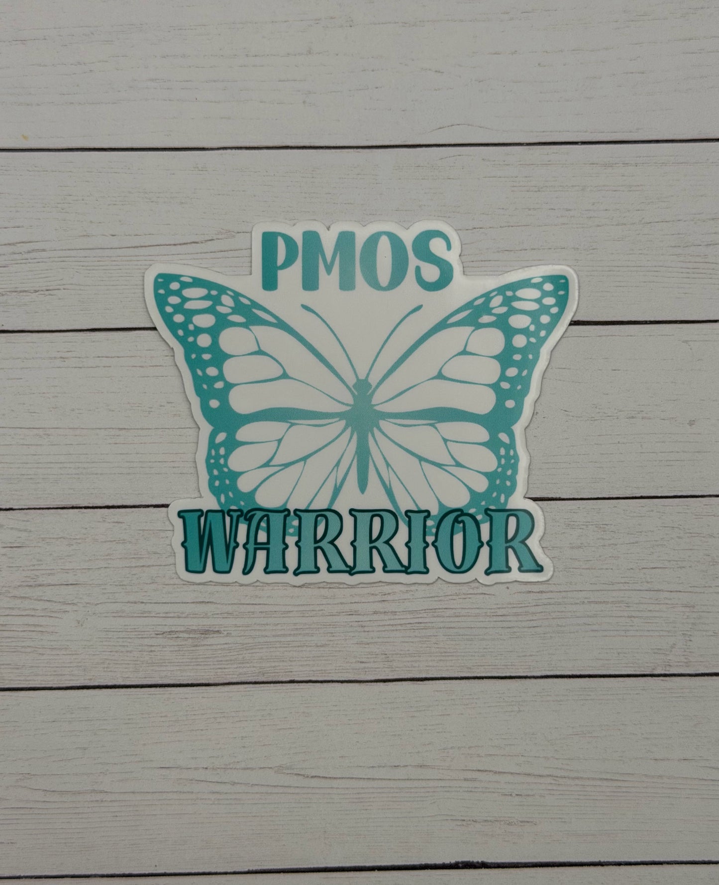 PMOS Warrior Butterfly Sticker or Magnet | Polyendocrine Metabolic Ovarian Syndrome