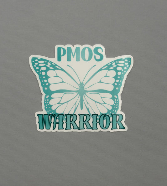 PMOS Warrior Butterfly Sticker or Magnet | Polyendocrine Metabolic Ovarian Syndrome