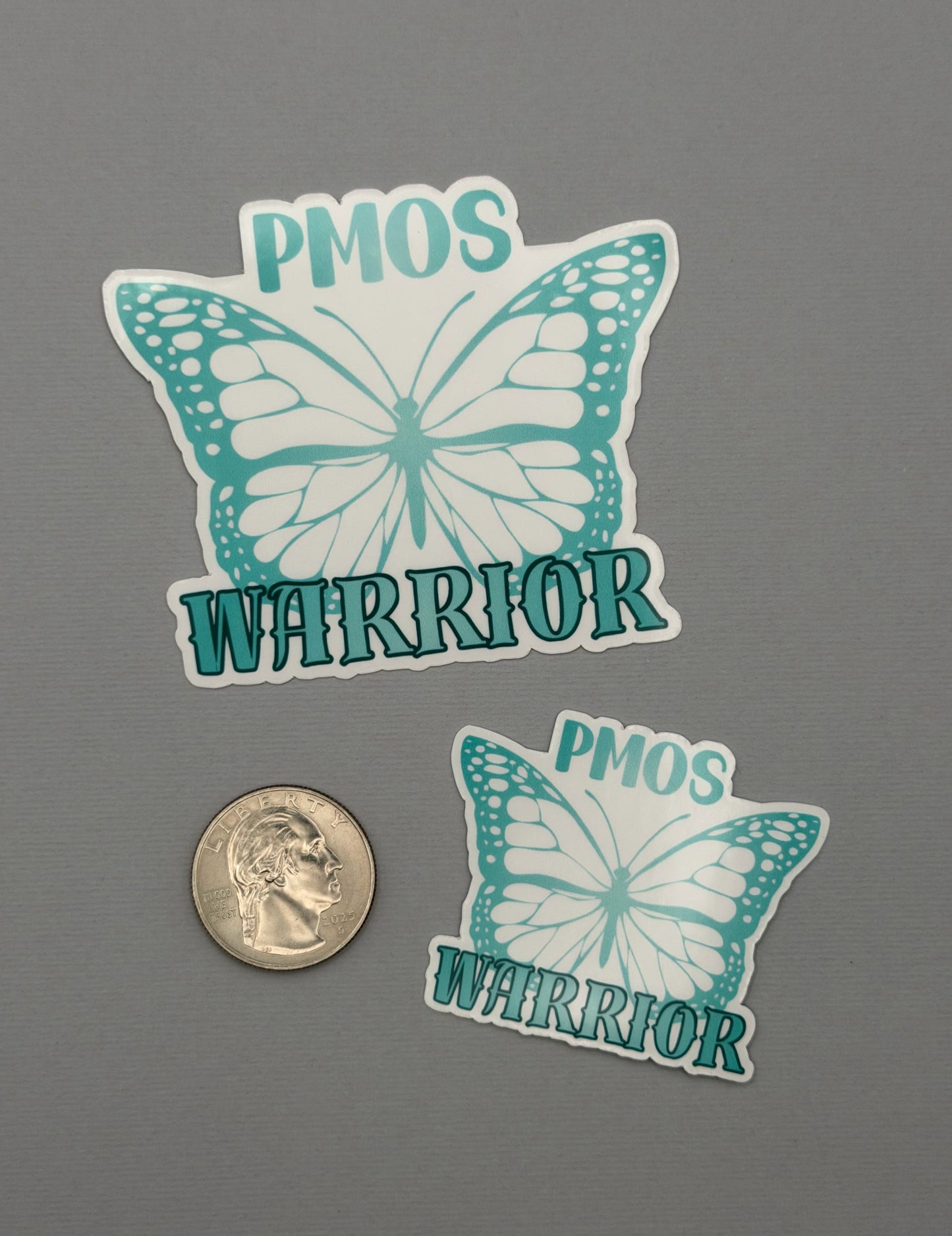 PMOS Warrior Butterfly Sticker or Magnet | Polyendocrine Metabolic Ovarian Syndrome