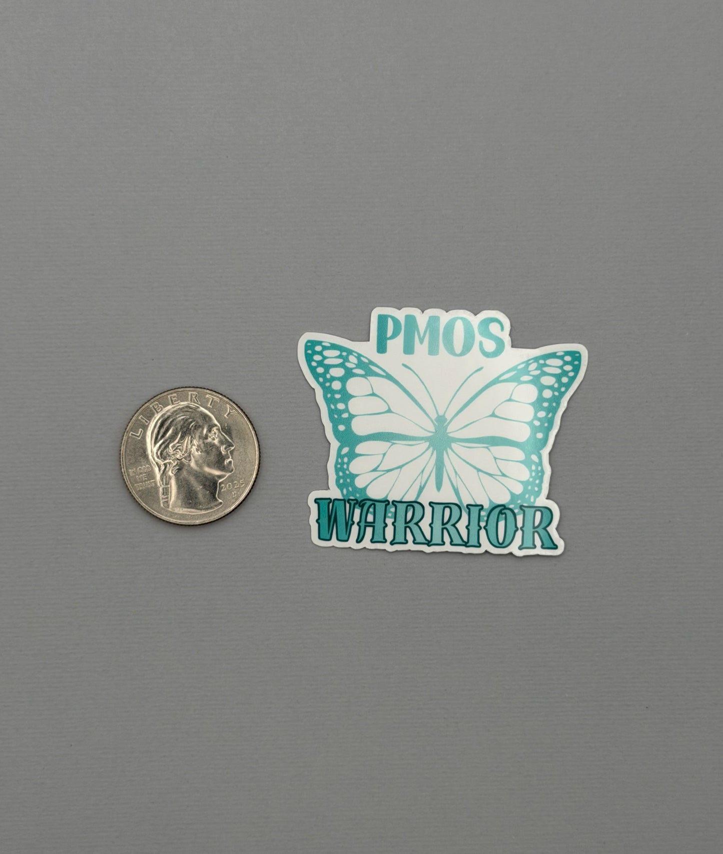 PMOS Warrior Butterfly Sticker or Magnet | Polyendocrine Metabolic Ovarian Syndrome
