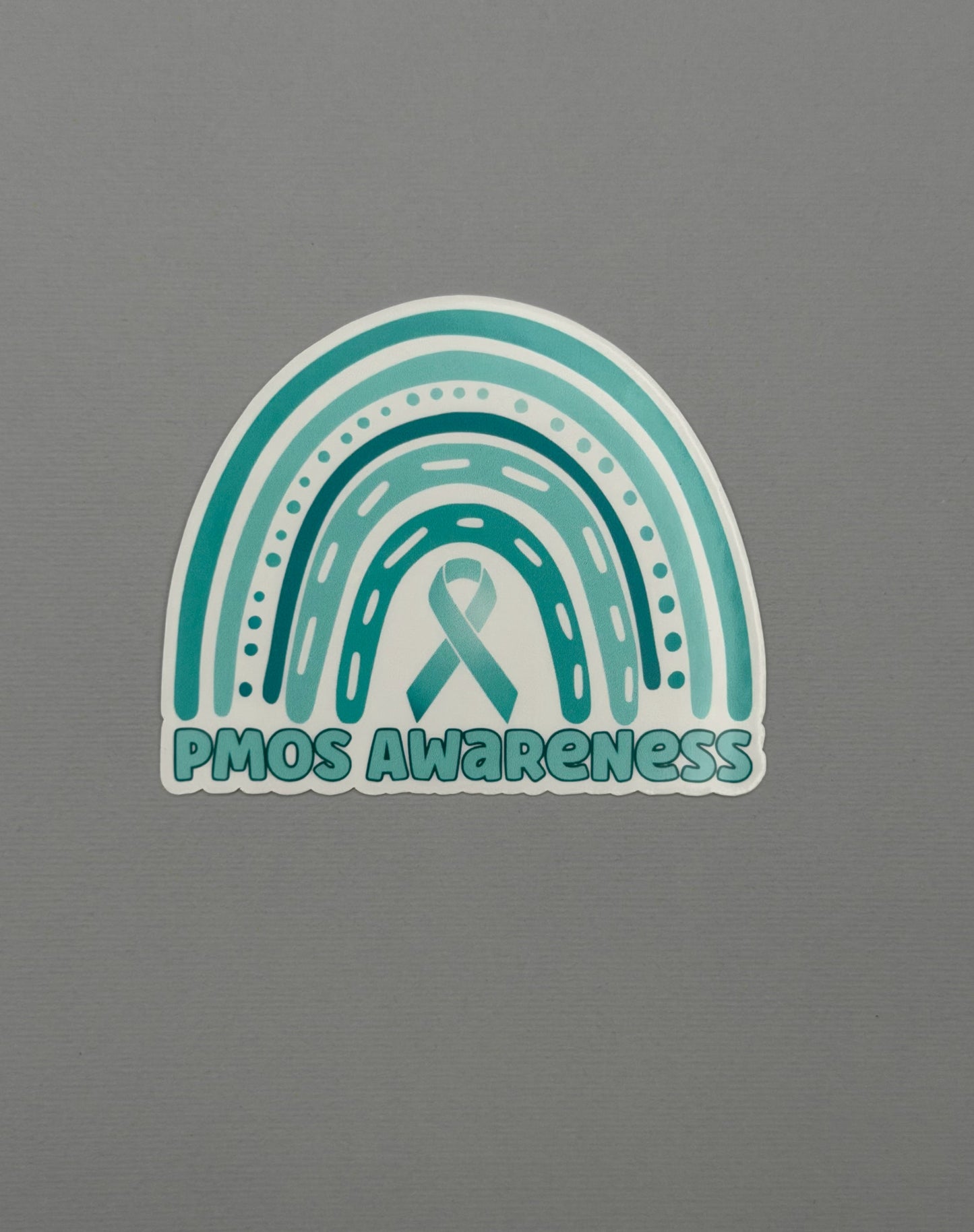 PMOS Awareness Rainbow Sticker or Magnet | Polyendocrine Metabolic Ovarian Syndrome