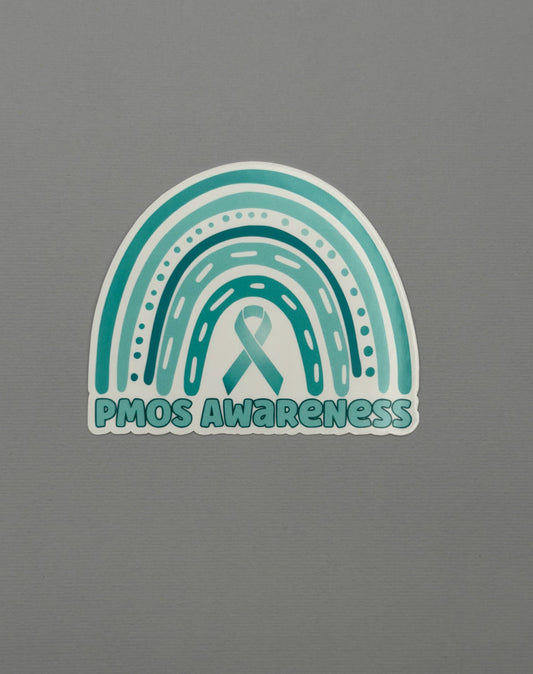 PMOS Awareness Rainbow Sticker or Magnet | Polyendocrine Metabolic Ovarian Syndrome