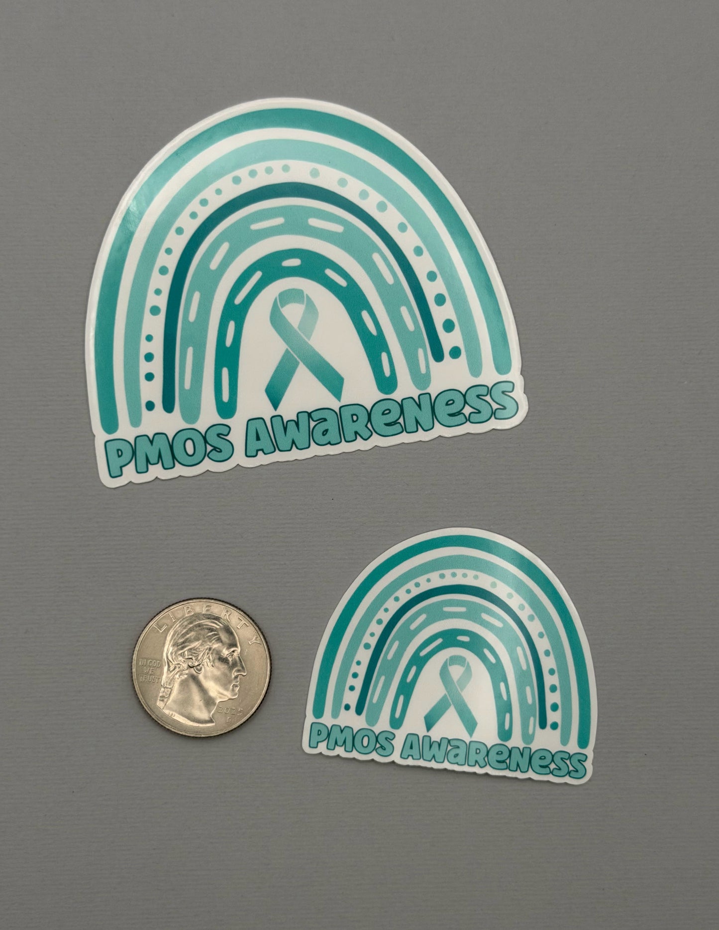 PMOS Awareness Rainbow Sticker or Magnet | Polyendocrine Metabolic Ovarian Syndrome