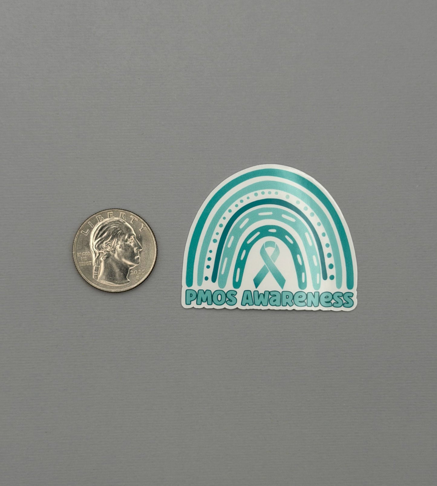 PMOS Awareness Rainbow Sticker or Magnet | Polyendocrine Metabolic Ovarian Syndrome