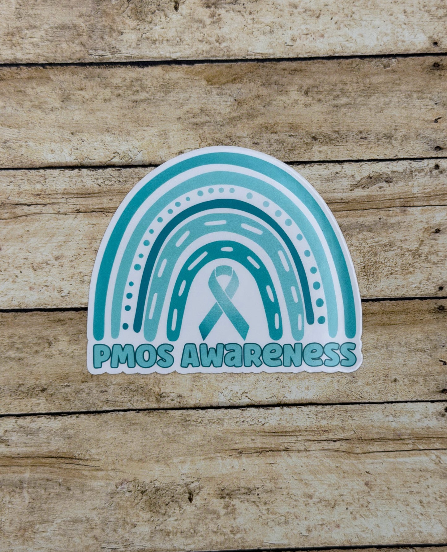 PMOS Awareness Rainbow Sticker or Magnet | Polyendocrine Metabolic Ovarian Syndrome