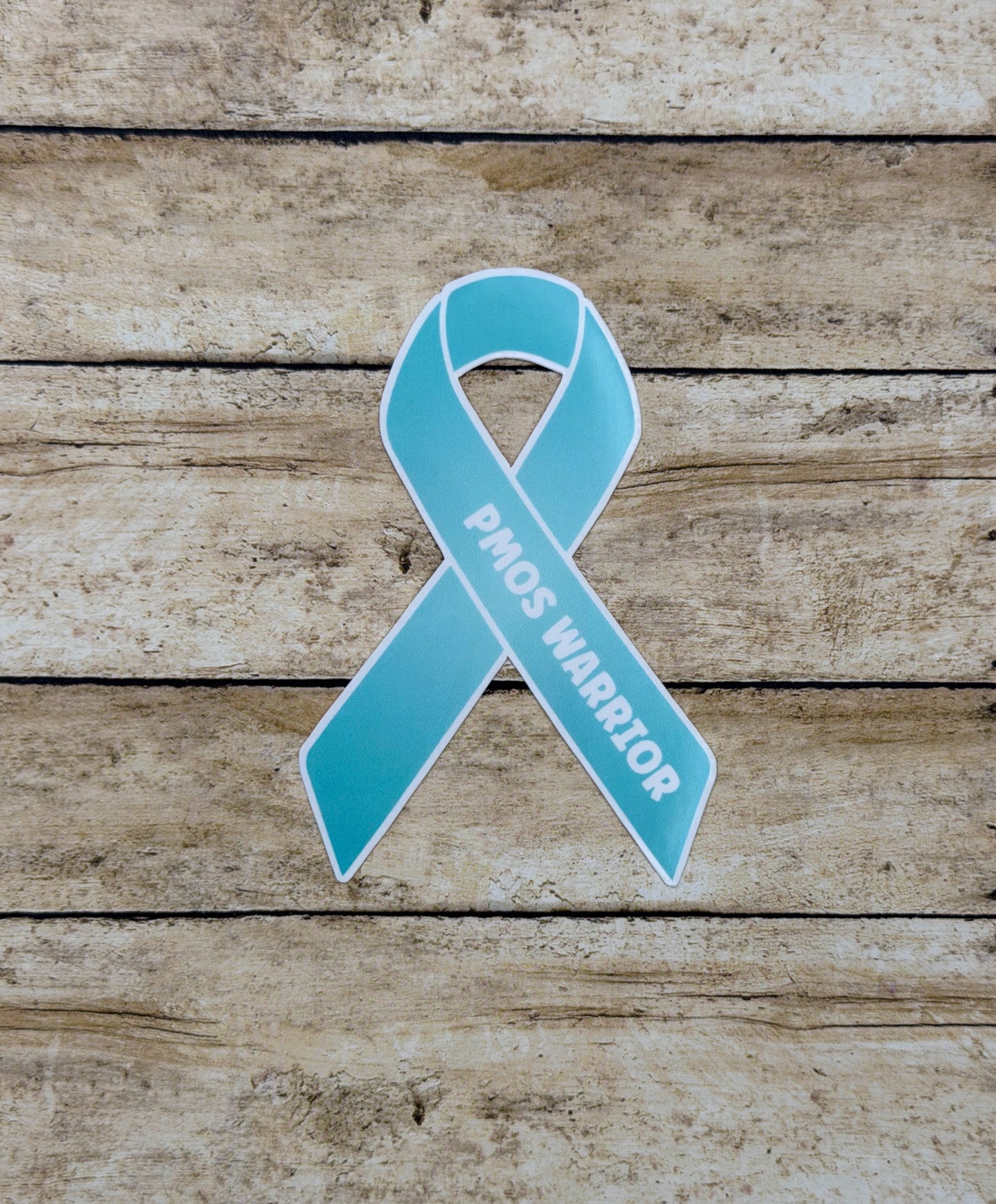 PMOS Warrior Ribbon Sticker or Magnet | Polyendocrine Metabolic Ovarian Syndrome