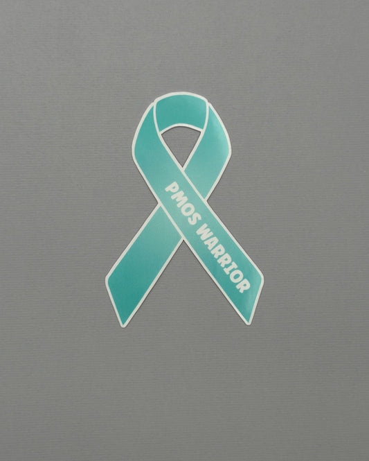 PMOS Warrior Ribbon Sticker or Magnet | Polyendocrine Metabolic Ovarian Syndrome