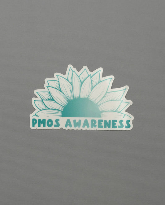 PMOS Awareness Sunflower Sticker or Magnet | Polyendocrine Metabolic Ovarian Syndrome
