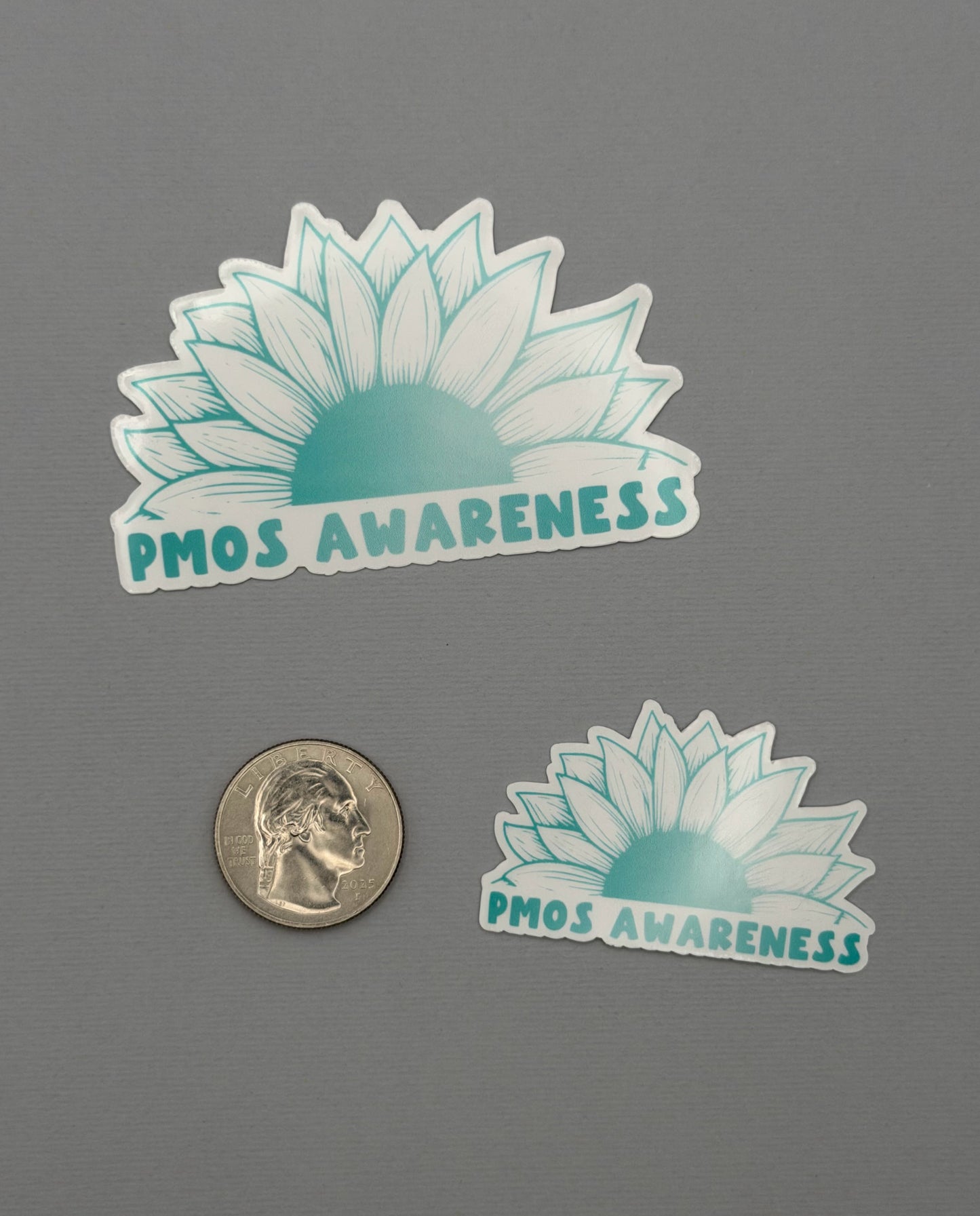 PMOS Awareness Sunflower Sticker or Magnet | Polyendocrine Metabolic Ovarian Syndrome