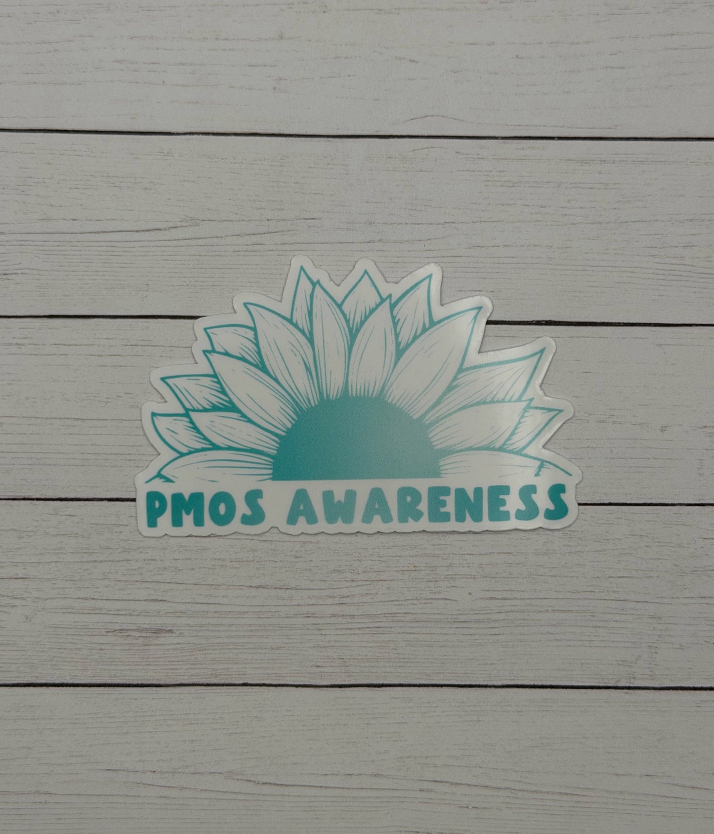 PMOS Awareness Sunflower Sticker or Magnet | Polyendocrine Metabolic Ovarian Syndrome
