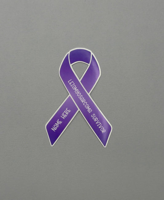 Leiomyosarcoma Survivor Custom Ribbon Sticker or Magnet
