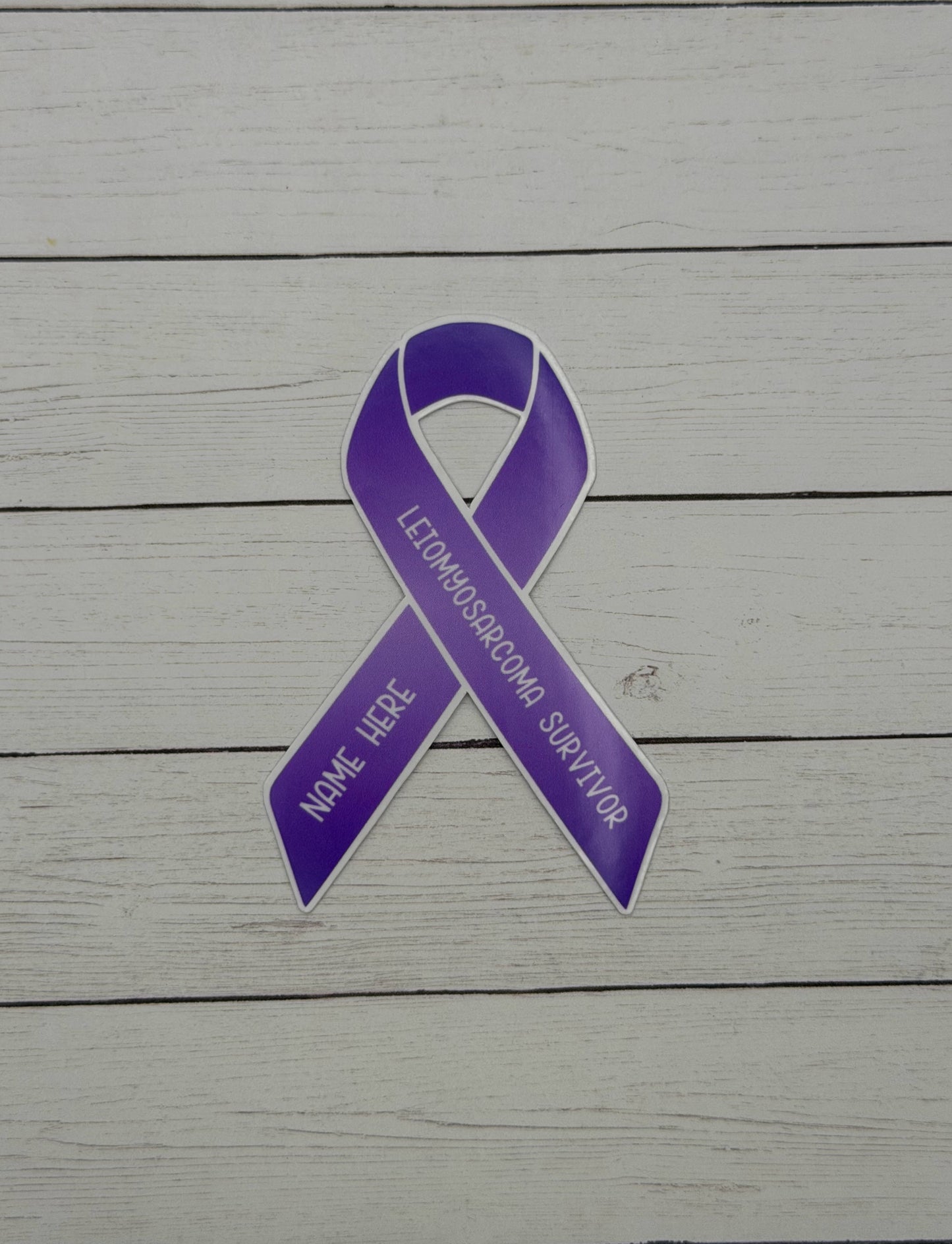 Leiomyosarcoma Survivor Custom Ribbon Sticker or Magnet