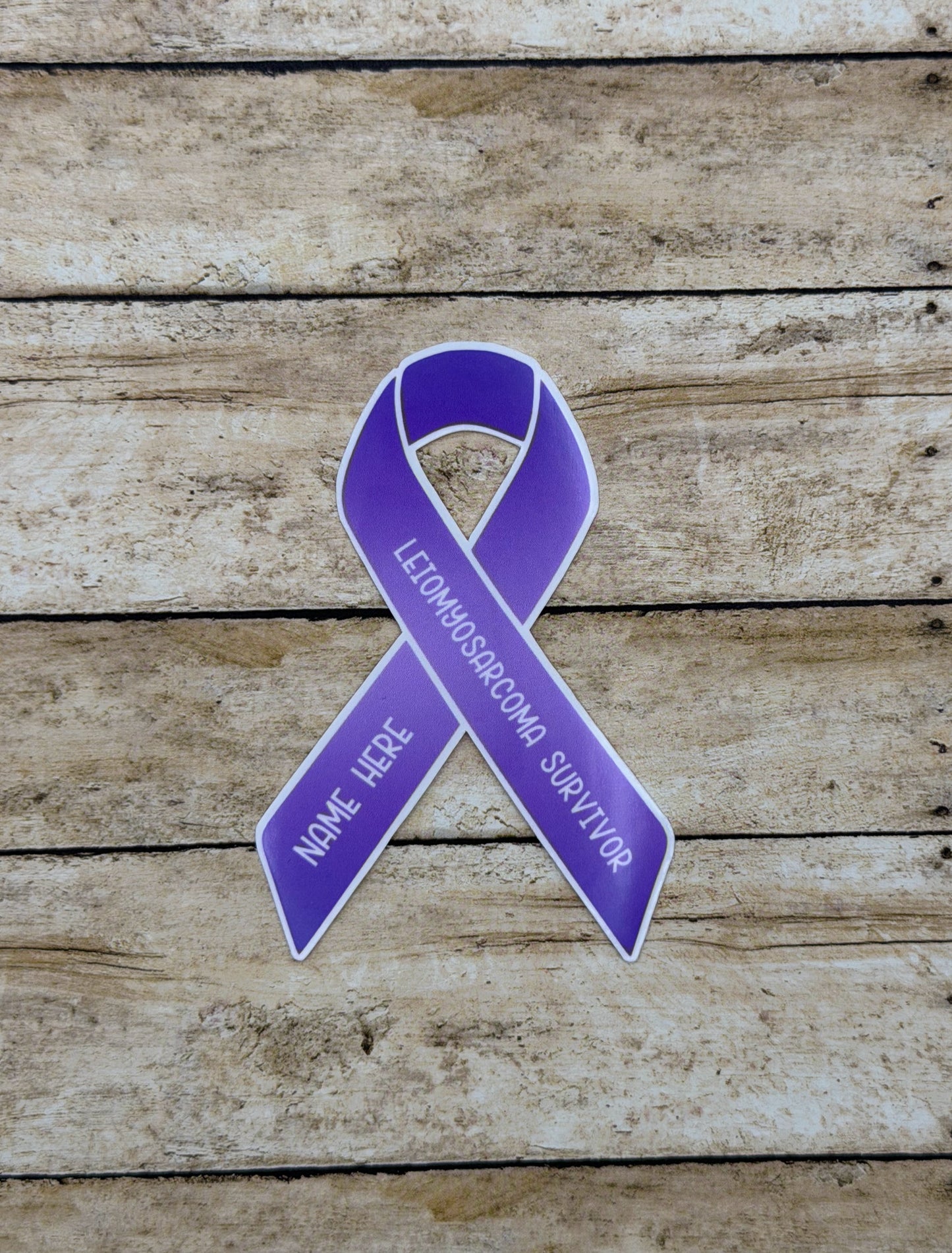 Leiomyosarcoma Survivor Custom Ribbon Sticker or Magnet