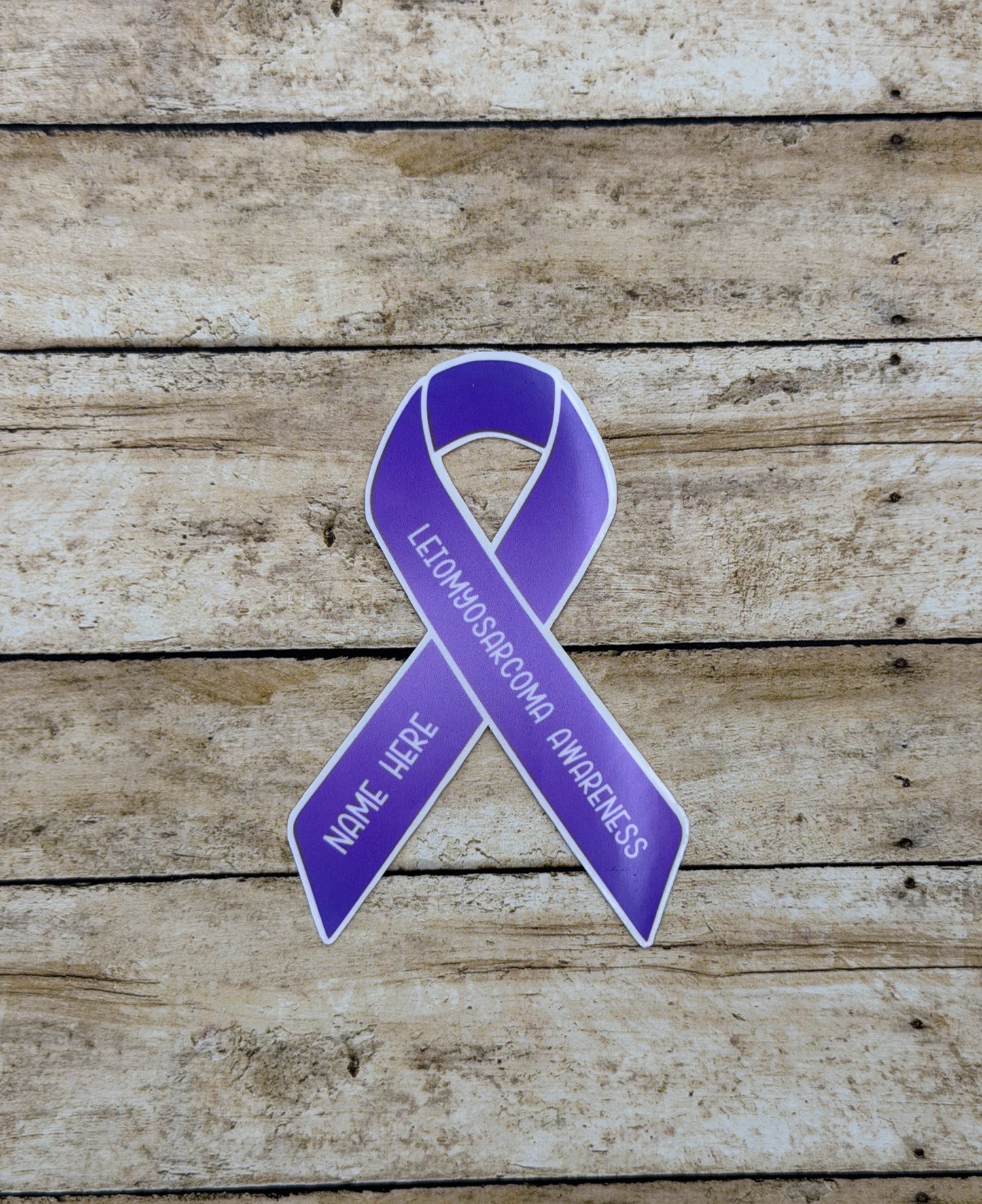 Leiomyosarcoma Warrior Custom Ribbon Sticker or Magnet