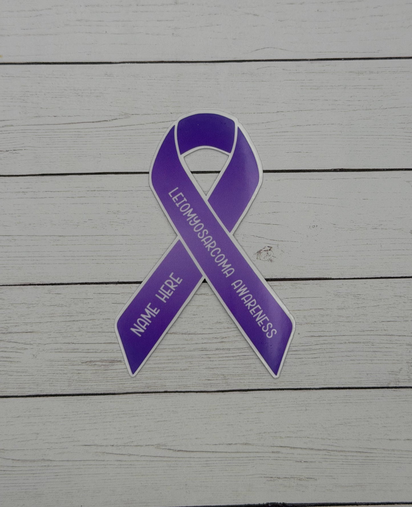 Leiomyosarcoma Warrior Custom Ribbon Sticker or Magnet
