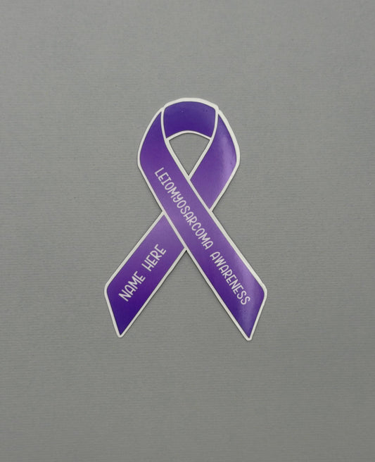 Leiomyosarcoma Warrior Custom Ribbon Sticker or Magnet