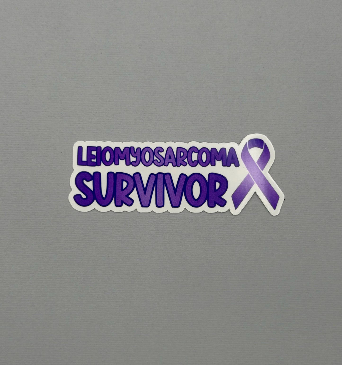 Leiomyosarcoma Survivor with Ribbon Sticker or Magnet